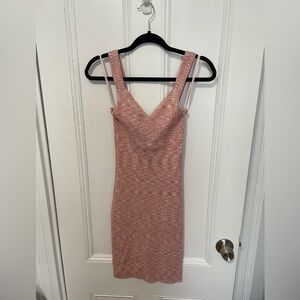 American Eagle Heathered Peach Bodycon Dress